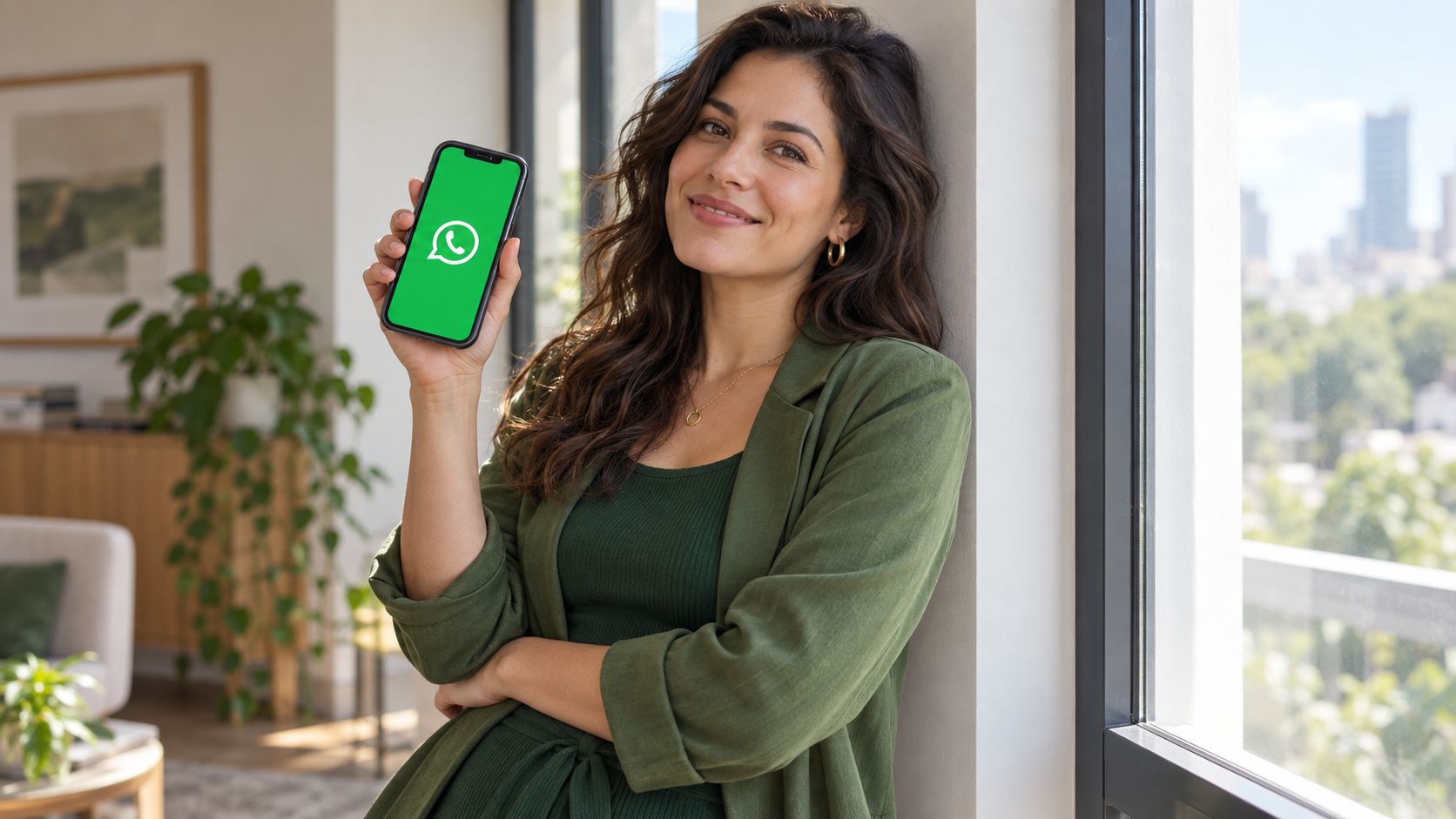 Cliente mostrando atendimento pelo WhatsApp